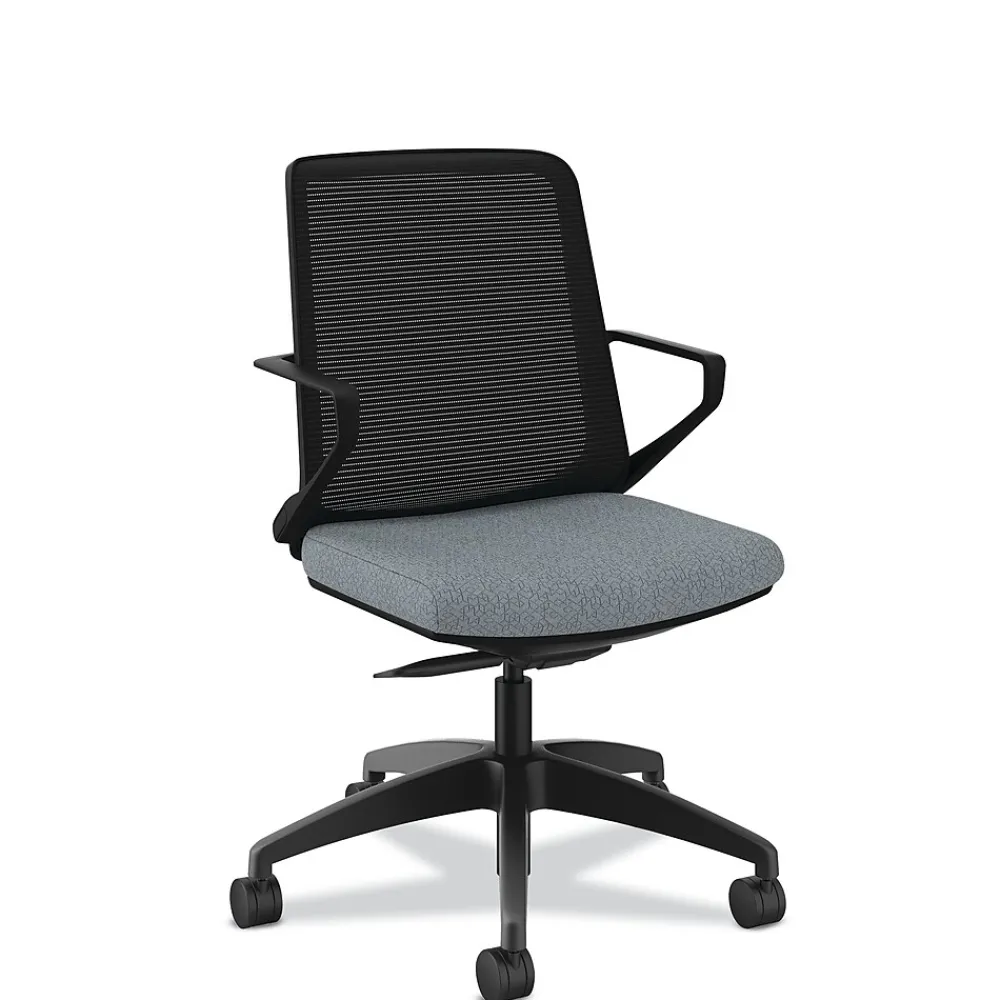 Office Chairs*HON Cliq Polyester Swivel Task Chair, Black/Apex Basalt (CLQIMAPX25T)