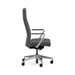 Office Chairs*HON Cofi Fabric Swivel Executive Chair, Graphite/Polished Aluminum (HCFEU.W0.STC.P.H.UR93.CHSTC09.PA)