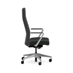 Office Chairs*HON Cofi Fabric Swivel Executive Chair, Black/Polished Aluminum (HCFEU.W0.STC.P.H.UR10.CHSTC09.PA)