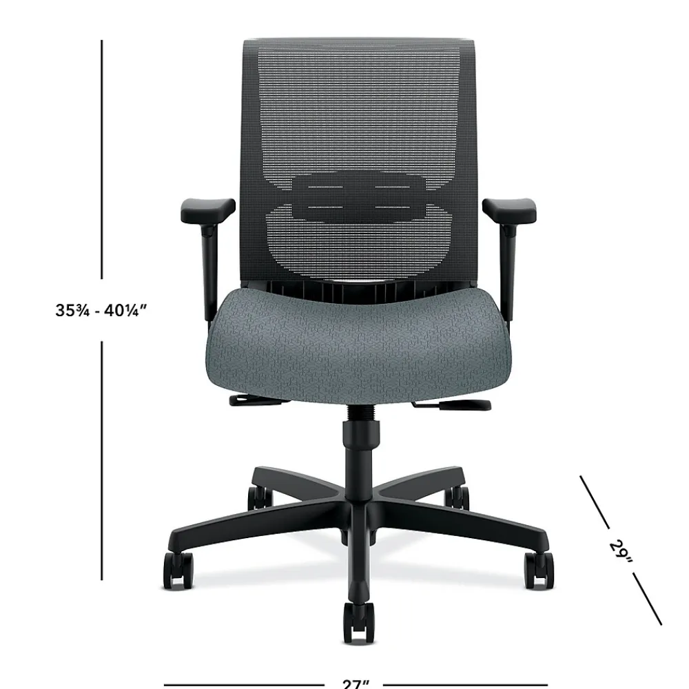 Ergonomic Chairs*HON Convergence Fabric/Mesh Task Chair, Gray Pattern (CMY1AAPX25) Gray Fabric