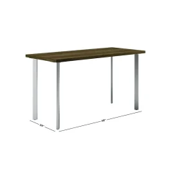 Computer Desks*HON Coze 48"W Desk, and Silver (RPL2448FWP6) Florence Walnut