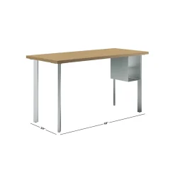Computer Desks*HON Coze 48"W Desk, w/U-Storage, and Silver (RPL2448N1P6S) Natural Recon