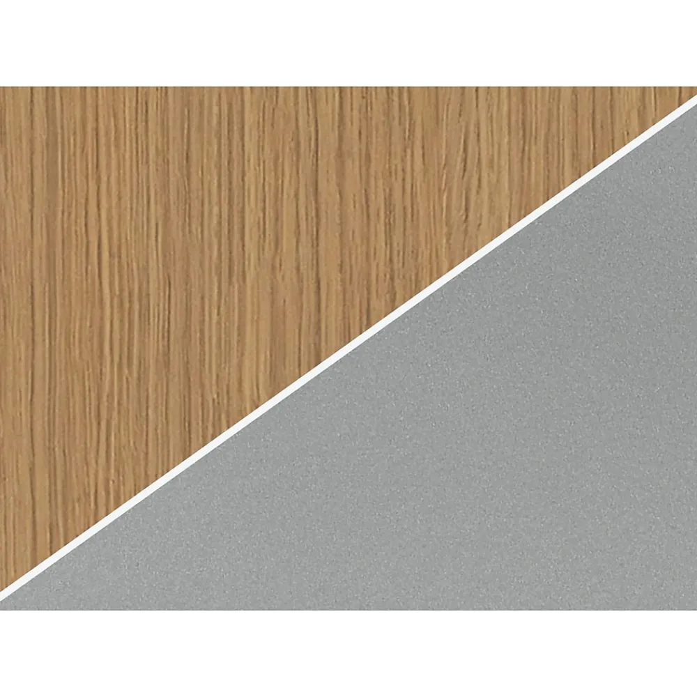 Office Desks*HON Coze 42"W Desk w/U-Storage, and Silver (RPL2442N1P6S) Natural Recon