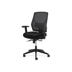 Office Chairs*HON Crio High-Back Task Chair, Mesh Back, Adjustable Arms, Adjustable Lumbar, Black Fabric (BSXVL582ES10T)