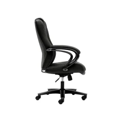 Office Chairs*HON High-Back Chair, Fixed Arms, Black Vinyl (BSXVL402EN11)