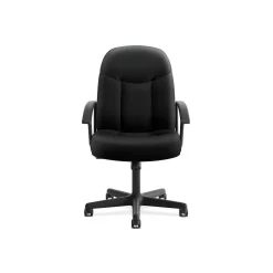 Office Chairs*HON High-Back Executive Chair, Center-Tilt, Fixed Arms, Black Fabric (BSXVL601VA10)