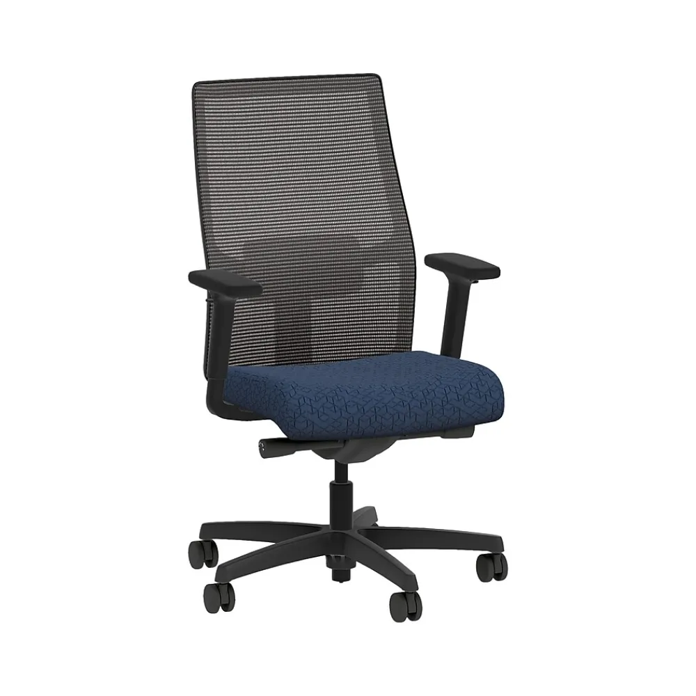 Office Chairs*HON Ignition 2.0 Fabric/Mesh Swivel Task Chair, Navy/Black (HIWMMKD.Y2.A.H.IM.APX13.BL.SB.T)