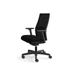 Ergonomic Chairs*HON Ignition 2.0 Mesh/Vinyl Mid-Back Task Chair, Adjustable Arms, Black (12M2AMLU10TK) Black Vinyl