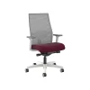 Office Chairs*HON Ignition 2.0 Mid-Back Fabric Swivel Task Chair, Designer White/Fog/Merlot Blume (HIWMM.Y2.A.TS.)