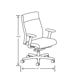 Ergonomic Chairs*HON Ignition 2.0 Vinyl Swivel Task Chair, Flint/Black (HIWMUKD.Y2.A.H.SX39.NL.SB.T) Silver