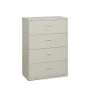File Cabinets*HON Lateral File, 4 Drawers, Molded Pull, Light Gray Finish, 36"W (BSX484LQ)