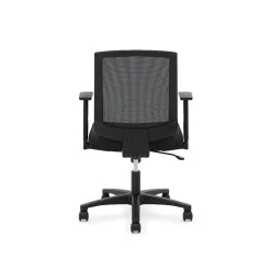Office Chairs*HON Mesh Mid-Back Task Chair, Center-Tilt, Tension, Lock, Fixed Arms, Black Mesh, Black Fabric (BSXVL511LH10)