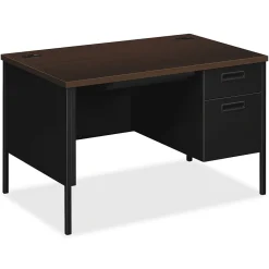 Computer Desks*HON Metro Classic Series 48"W Right Pedestal Desk, Mocha/Black (P3251RMOP)
