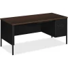 Computer Desks*HON Metro Classic 66"W Right Pedestal Desk, Mocha/Black (P3265RMOP)