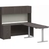 L-Desks*HON Mod 72" Executive Height-Adjustable Workstation with Storage, Slate Teak (HLPL8472HATHTCHSL1)