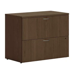 File Cabinets*HON Mod 2-Drawer Lateral File Cabinet, Letter/Legal Size, Lockable, 29"H x 36"W x 20"D, Sepia Walnut (HLPLLF3620L2.LSE1)
