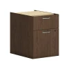 File Cabinets*HON Mod 2-Drawer Mobile Vertical File Cabinet, Letter/Legal Size, Lockable, 20"H x 15"W x 20"D, Sepia Walnut (PLPHBFLE1)