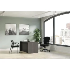 Computer Desks*HON Mod 60"W Double-Pedestal Desk, (HLPLDS6030BBFLS1) Slate Teak