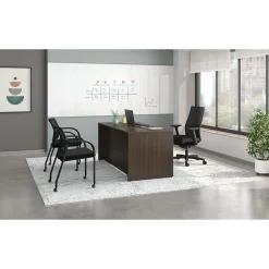 Office Desks*HON Mod 66"W Double-Pedestal Desk, (HLPLDS66PSJA1) Java Oak