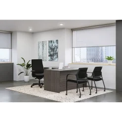 L-Desks*HON Mod 60"W L-Shaped Single-Pedestal Desk, (HLPL6072LDESK1BBFLS1) Slate Teak