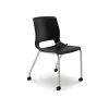 Folding & Stacking*HON Motivate Stacking Chair, Onyx Shell, Textured Platinum Frame, 2 per Carton