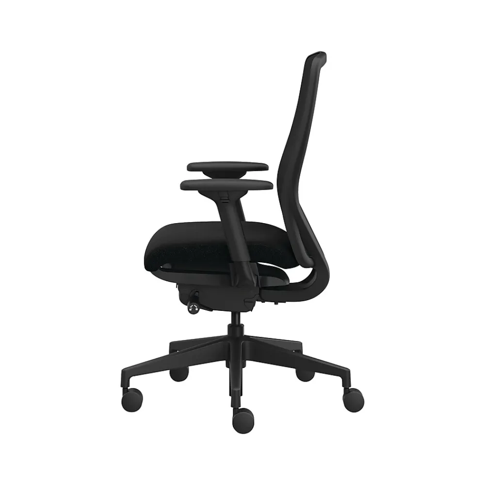 Office Chairs*HON Nucleus Ergonomic Fabric/Mesh Swivel Task Chair, Black (HNR1KD.Y2.STC.A.H.IM.CU10.BL.SB.T)