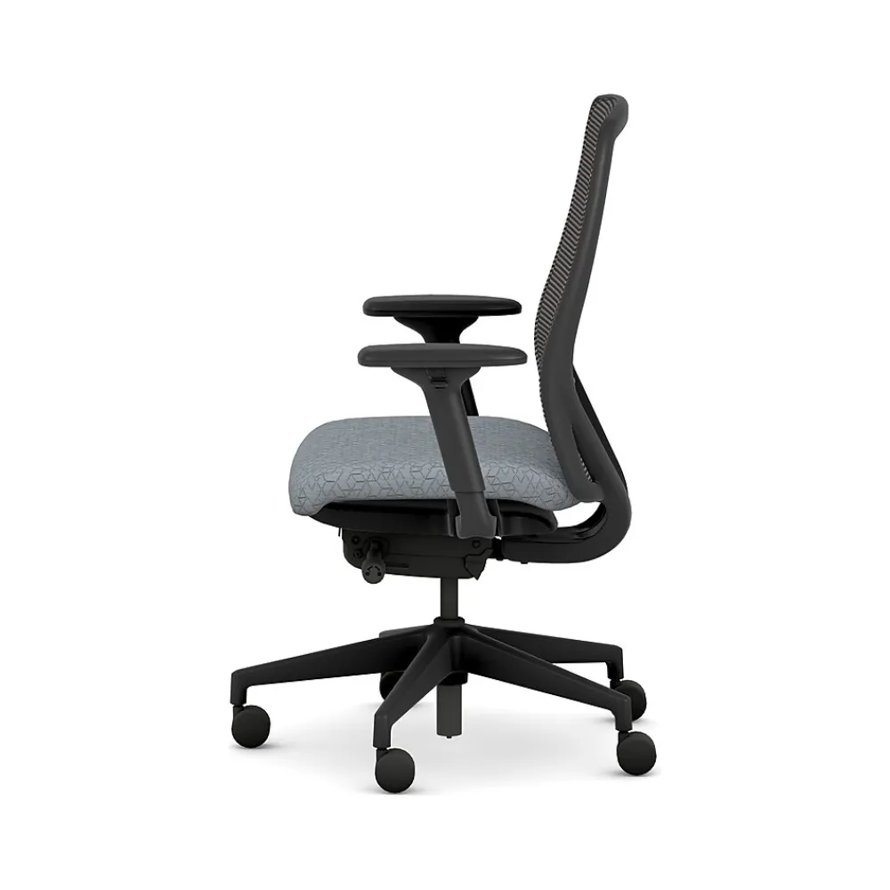 Office Chairs*HON Nucleus Fabric/Mesh Swivel Task Chair, Basalt/Black (HNR1KD.Y2.STC.A.H.IM.APX25.BL.SB.T)