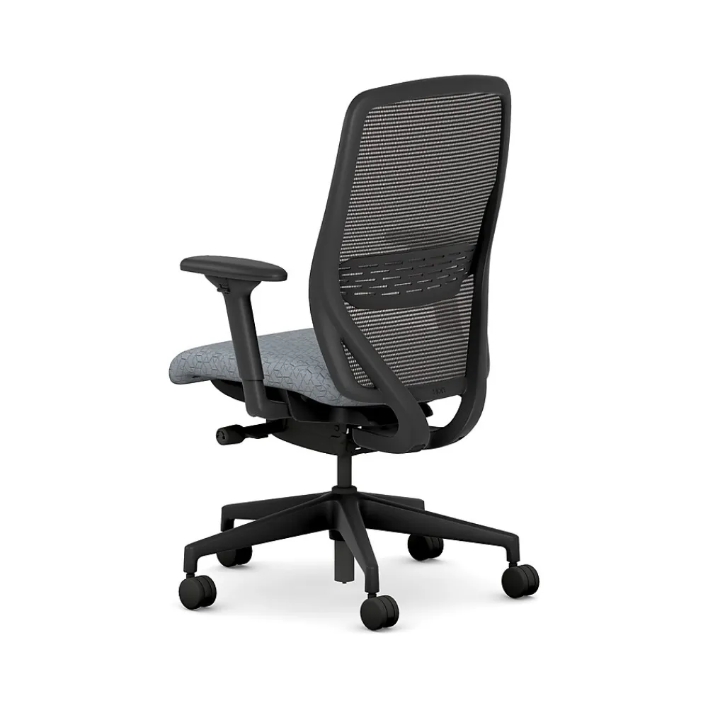Office Chairs*HON Nucleus Fabric/Mesh Swivel Task Chair, Basalt/Black (HNR1KD.Y2.STC.A.H.IM.APX25.BL.SB.T)
