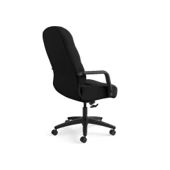 Office Chairs*HON Pillow-Soft Executive High-Back Chair, Center-Tilt, Fixed Arms, Black Fabric