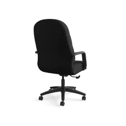 Office Chairs*HON Pillow-Soft Executive High-Back Chair, Center-Tilt, Fixed Arms, Black Fabric