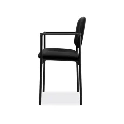 Folding & Stacking*HON Scatter Fabric Stacking Guest Chair, Fixed Arms, Black (BSXVL616VA10)