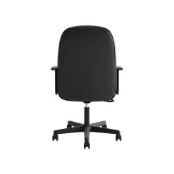 Office Chairs*HON SofThread Leather High-Back Executive Chair, Center-Tilt, Fixed Arms, Black (BSXVL601SB11)