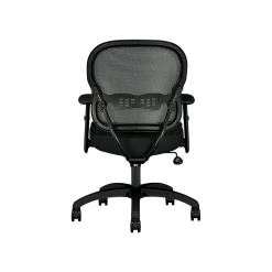 Office Chairs*HON Wave Mesh Mid-Back Chair, Synchro-Tilt, Adjustable Arms, Black Sandwich Mesh (BSXVL712MM10)