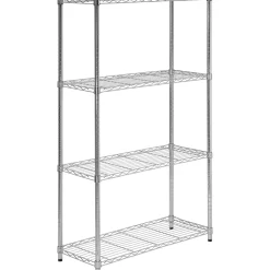 Shelving*Honey-Can-Do Honey Can Do 4-Shelf Metal Unit, 36"W, Chrome (SHF-09439)