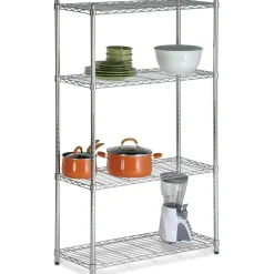 Shelving*Honey-Can-Do Honey Can Do 4-Shelf Metal Unit, 36"W, Chrome (SHF-09439)