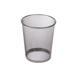 Indoor Trash Cans w/ no Lid, Silver Steel Mesh, 4.75 Gal., 2/Pack (TRSZ02101)<Honey-Can-Do