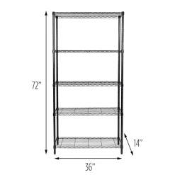 Shelving*Honey-Can-Do 5-Shelf Metal Unit, 36