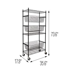 Shelving*Honey-Can-Do 3-Shelf Steel Shelving Unit, 73.6