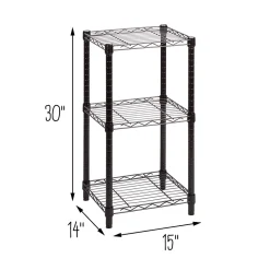 Shelving*Honey-Can-Do Small 3-Tier Adjustable Storage Shelving Unit, 15