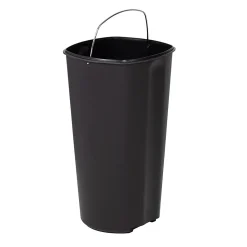 Steel Indoor Step Trash Can with Hinged Lid, 7.92 Gallon, Silver (TRS-09330)<Honey-Can-Do