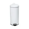 Steel Step Trash Can, 7.9-Gallon, White (TRS-09329)<Honey-Can-Do Sale