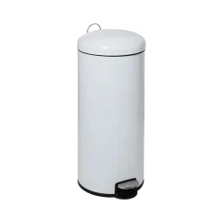 Steel Step Trash Can, 7.9-Gallon, White (TRS-09329)<Honey-Can-Do Sale