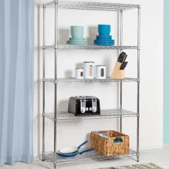 Shelving*Honey-Can-Do 5-Tier Heavy-Duty Adjustable Shelving Unit with 800-lb Shelf Capacity, 18