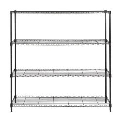Shelving*Honey-Can-Do 4-Tier Slim Profile Wide Shelving Unit, Black (SHF-10003)