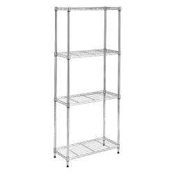 Shelving*Honey-Can-Do 4-Tier Slim Profile Shelving Unit, Chrome (SHF-10022)