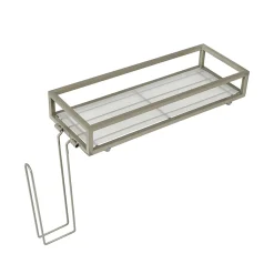 Toilet Paper Holder with Over-the-Toilet Storage Tray, Satin Nickel (BTH-08461)<Honey-Can-Do