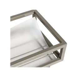 Toilet Paper Holder with Over-the-Toilet Storage Tray, Satin Nickel (BTH-08461)<Honey-Can-Do