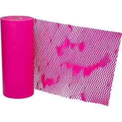 New JAM Paper Honeycomb Packing Paper Roll, Fuchsia Pink, 12" x 328' (PP10001FU)