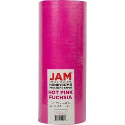 New JAM Paper Honeycomb Packing Paper Roll, Fuchsia Pink, 12" x 328' (PP10001FU)