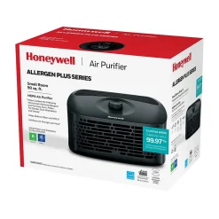 Honeywell True HEPA Tabletop Portable Air Purifier, Black (HPA020B)